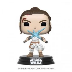 Brandneu 🎁 Funko Star Wars: Episode IX - Rey (w/2 Light Sabers) - POP! Movies Figur 💯